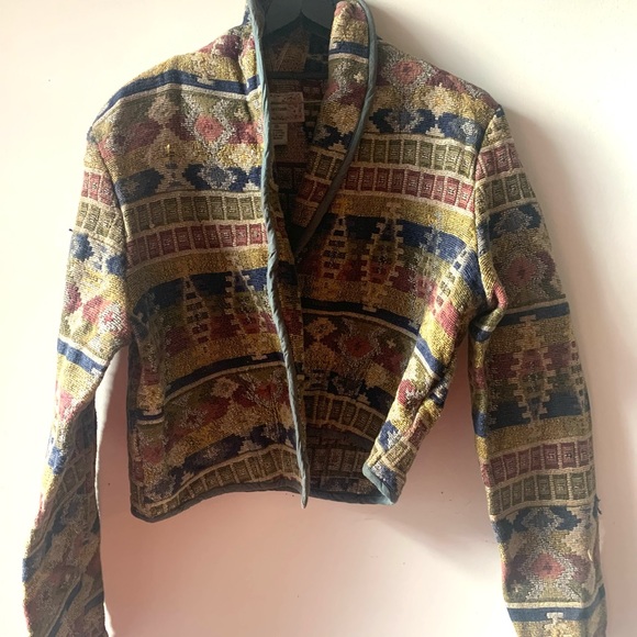 Vintage designer wool fashion women’ s crop jacket - Picture 3 of 7